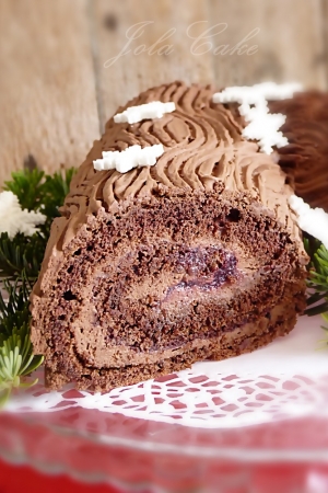 Gałąź wigilijna (ciasto kłoda) Bûche de Noël