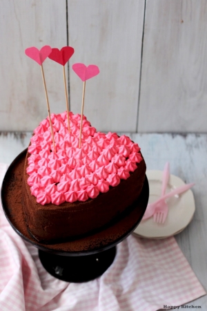 Czekoladowy tort w kształcie serca (na Walentynki i nie tylko)