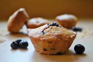 Owsiane muffiny z borówkami - idealne na leniwe śniadanie