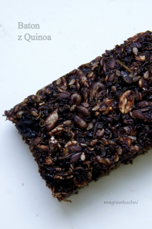Batoniki musli czekoladowo - kawowe z quinoa