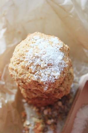 Maślane ciastka owsiano - kokosowe